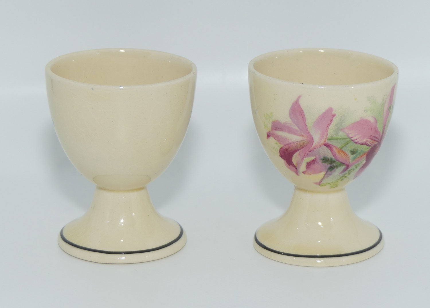Royal Doulton Orchids pair of footed egg cups | #1