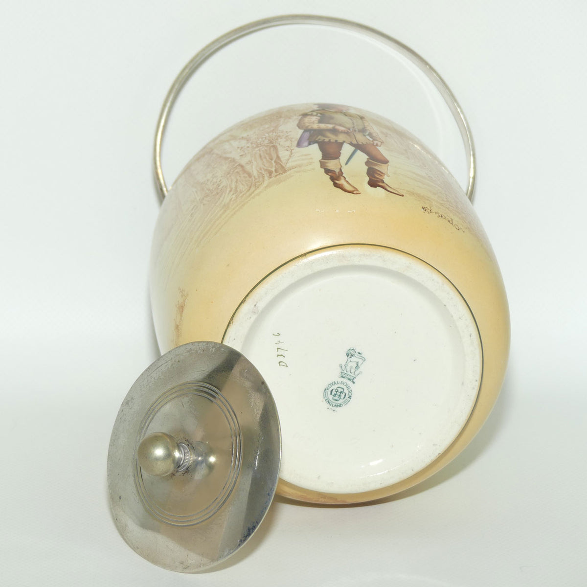 Royal Doulton Shakespearean Orlando biscuit barrel D3746