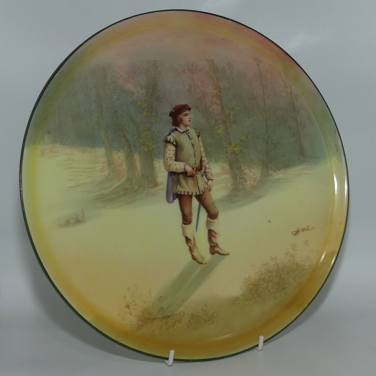 Royal Doulton Shakespearean Orlando large display plate E7267