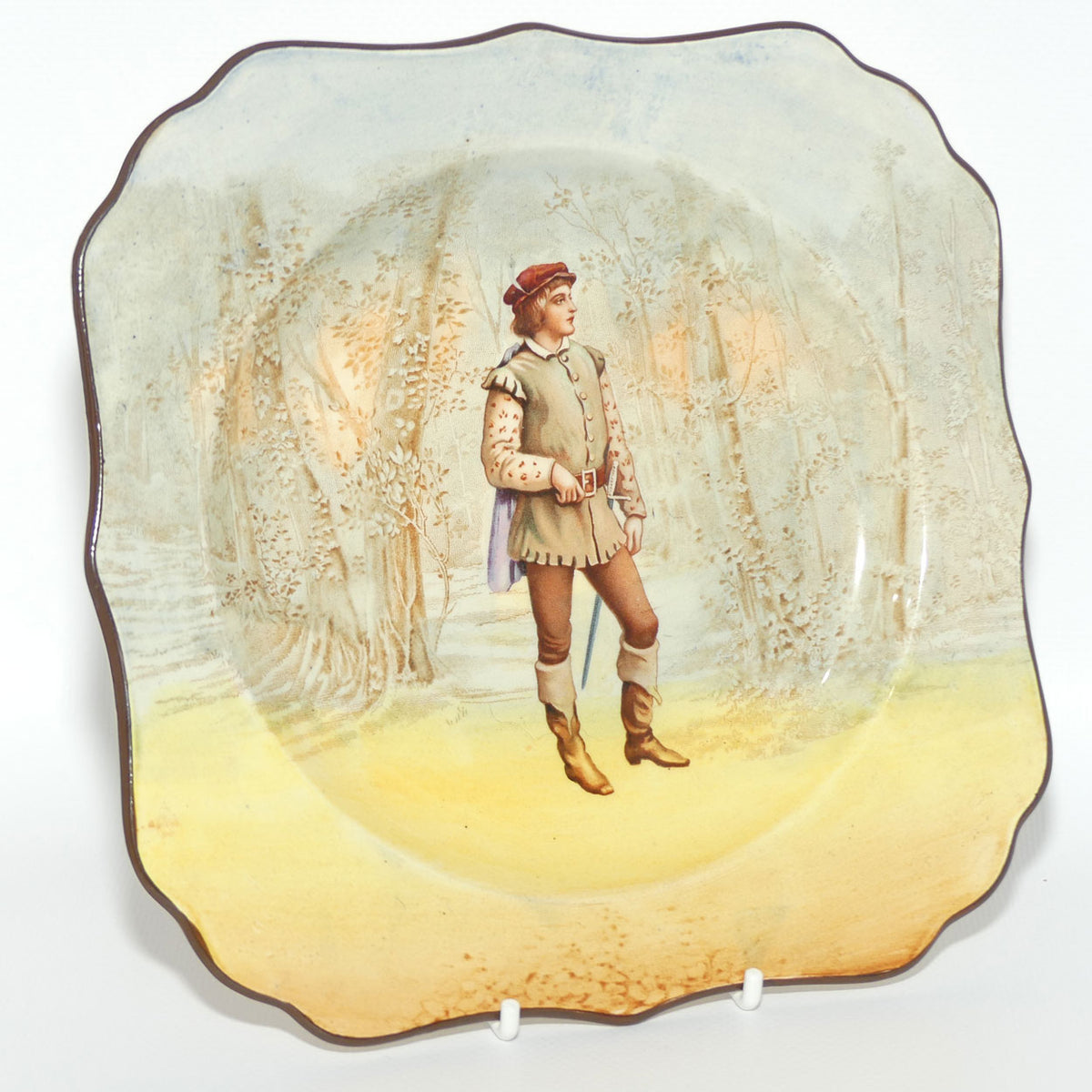 Royal Doulton Shakespearean Orlando square plate D3596