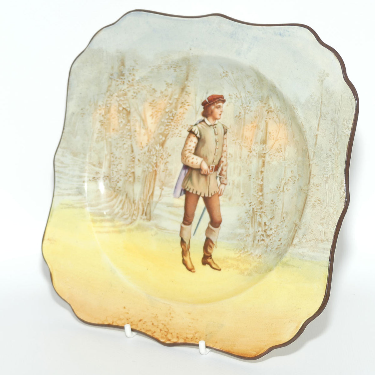 Royal Doulton Shakespearean Orlando square plate D3596