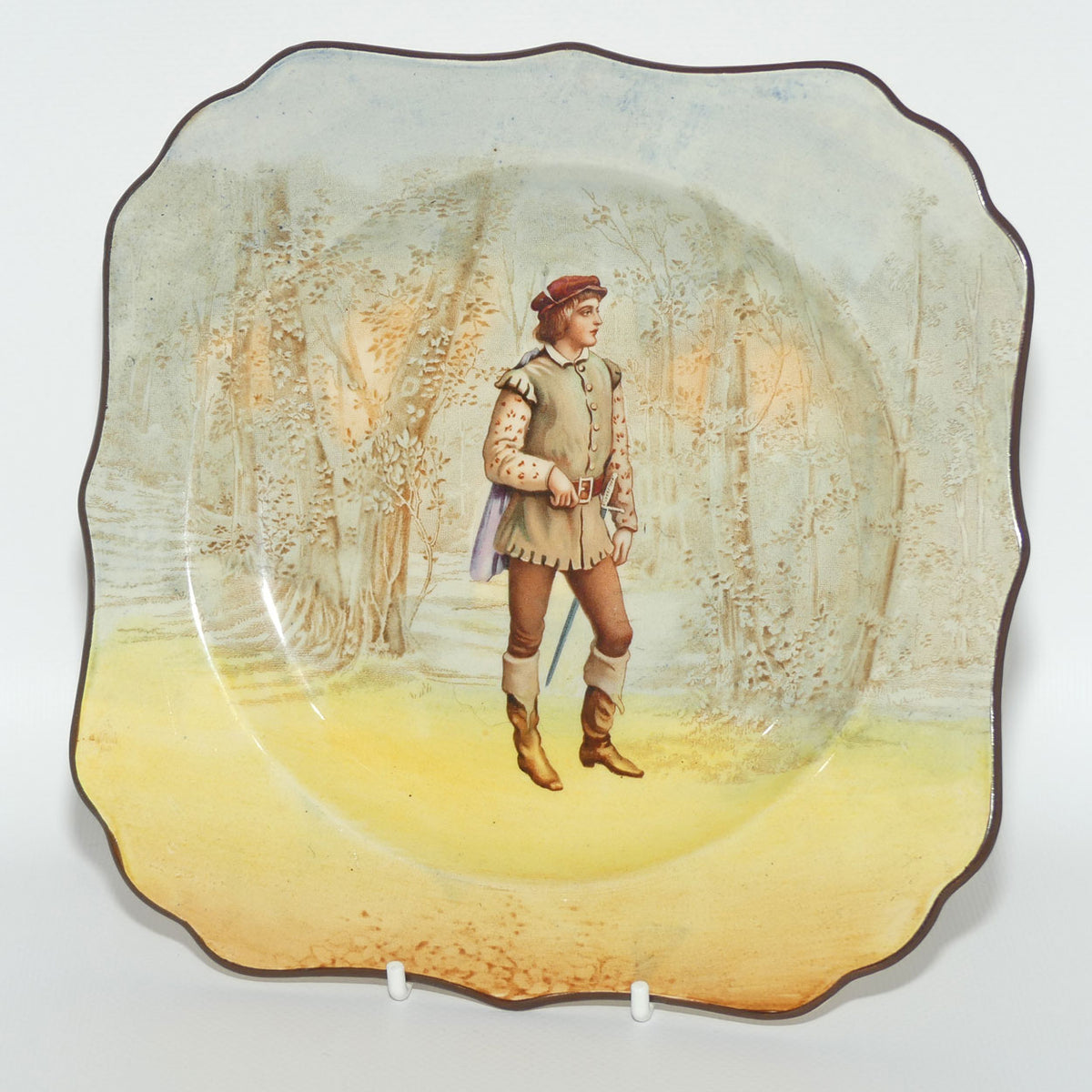 Royal Doulton Shakespearean Orlando square plate D3596
