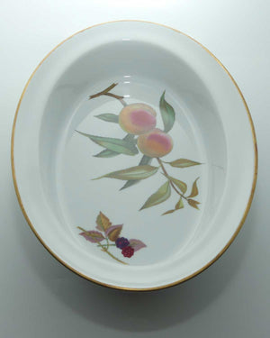 Royal Worcester Vitreous Bakeware | Evesham pattern | Gold Trim | Oval Serving dish