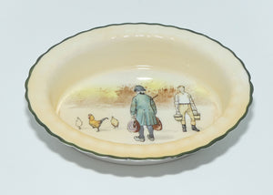 Royal Doulton Coaching Days oval dish E3804 #2 | Rare Scene | Passenger with bags and Youth with buckets