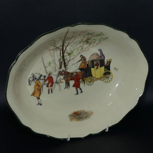 Royal Doulton Coaching Days | White Ground oval bowl D2716