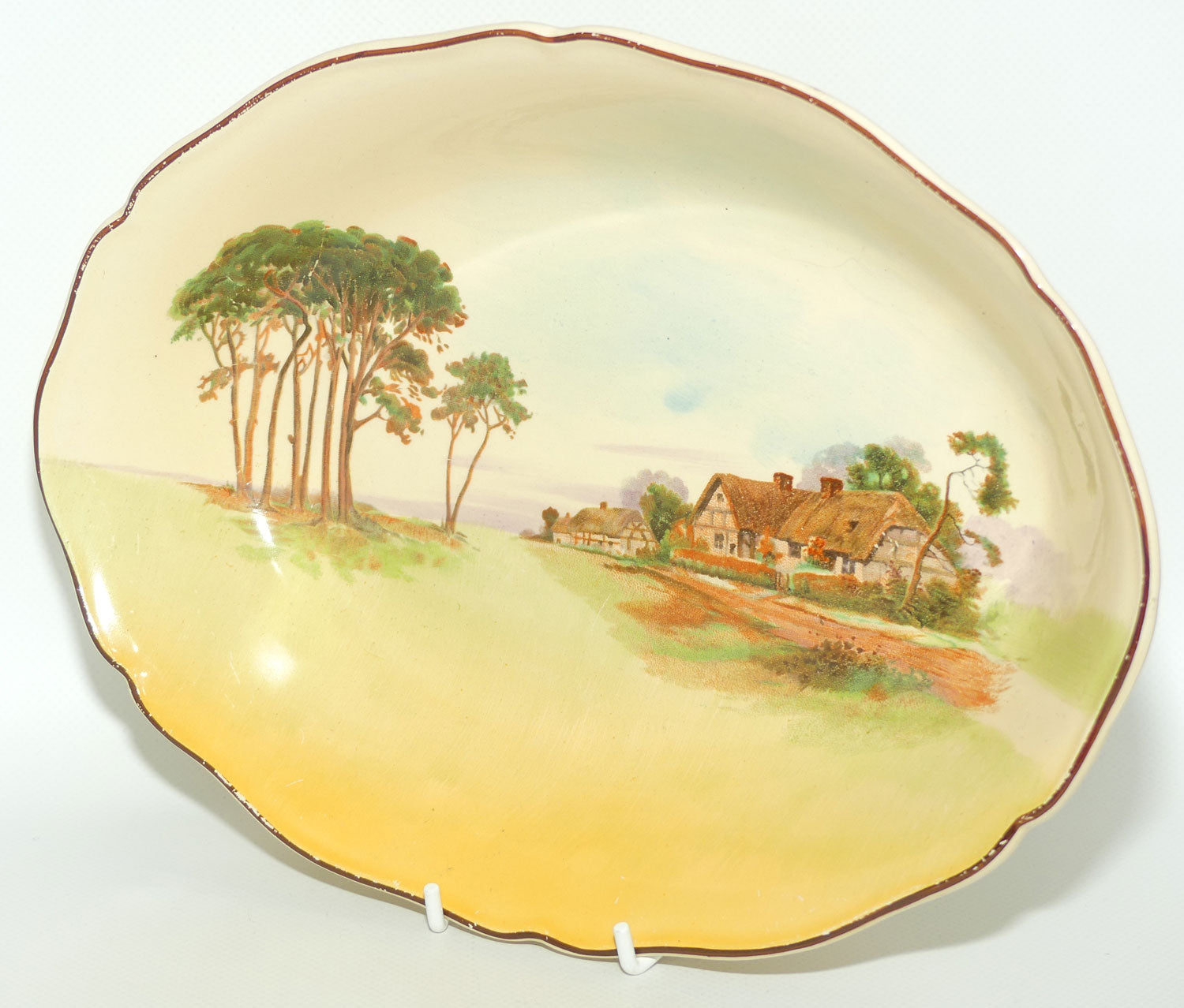 Royal Doulton English Cottages oval bowl D4987 | Scene 5