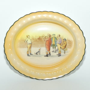 Royal Doulton Coaching Days oval dish E3804 | Rare Scene | Horn Sounding, Group of Passengers