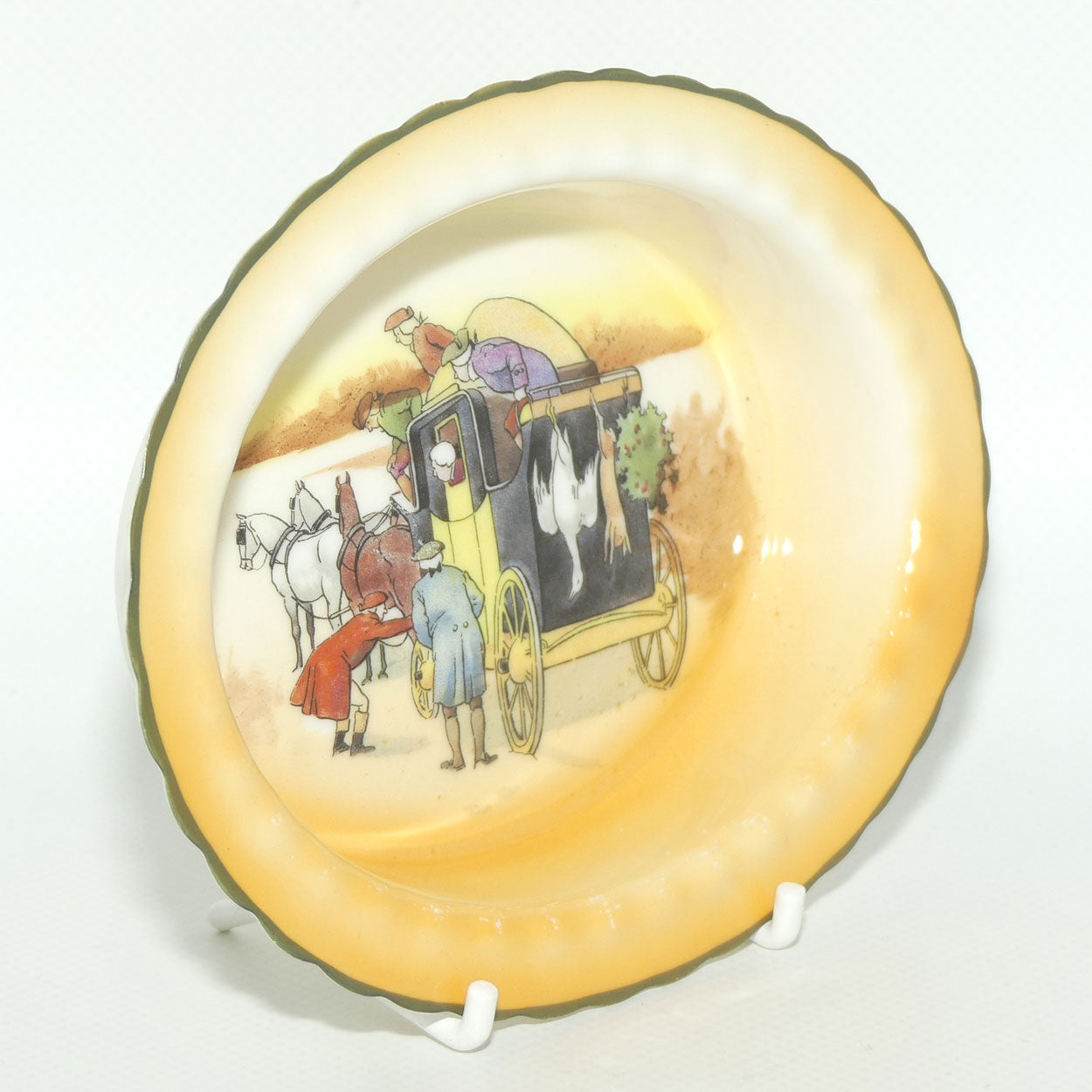Royal Doulton Coaching Days oval dish E3804 | Tightening the Harness