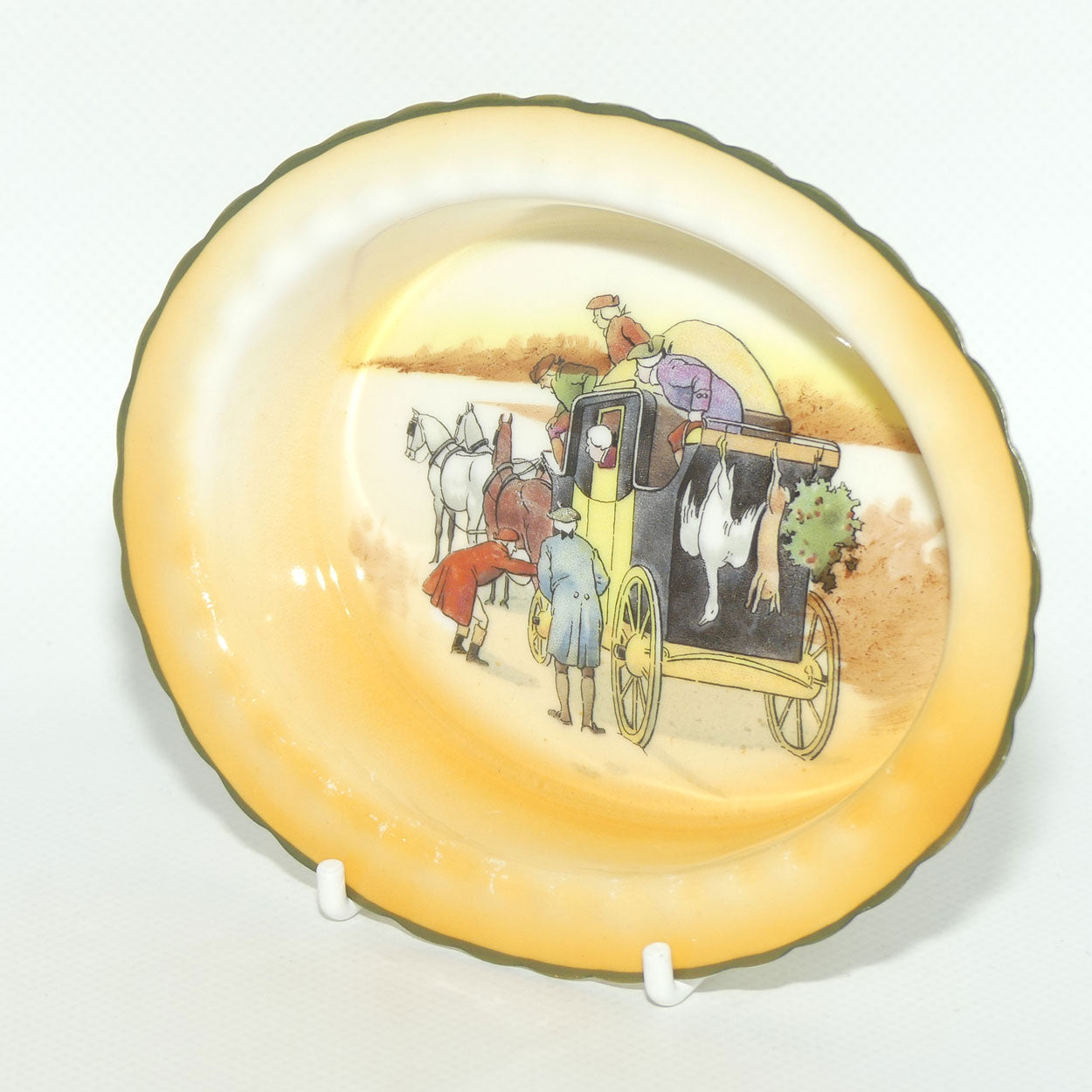 Royal Doulton Coaching Days oval dish E3804 | Tightening the Harness