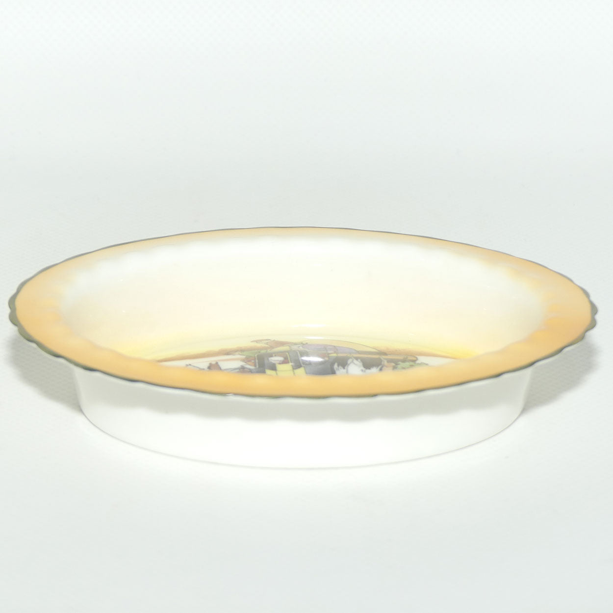Royal Doulton Coaching Days oval dish E3804 | Tightening the Harness