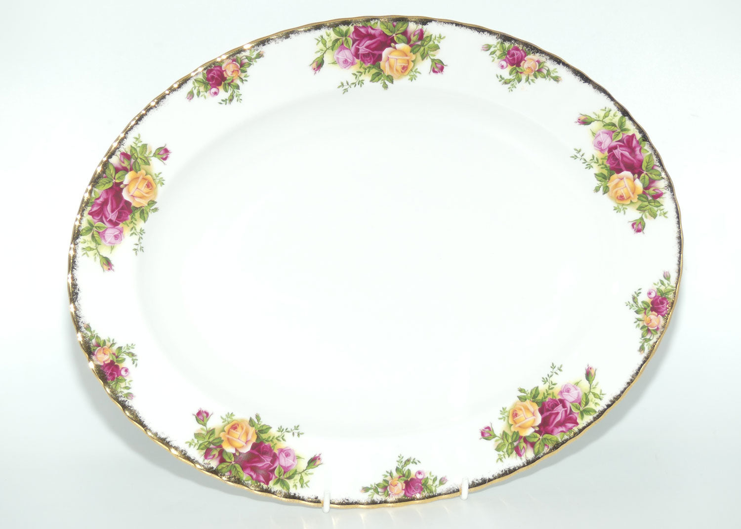 Royal Albert Bone China England Old Country Roses oval meat platter | 34.5cm | 1962 backstamp
