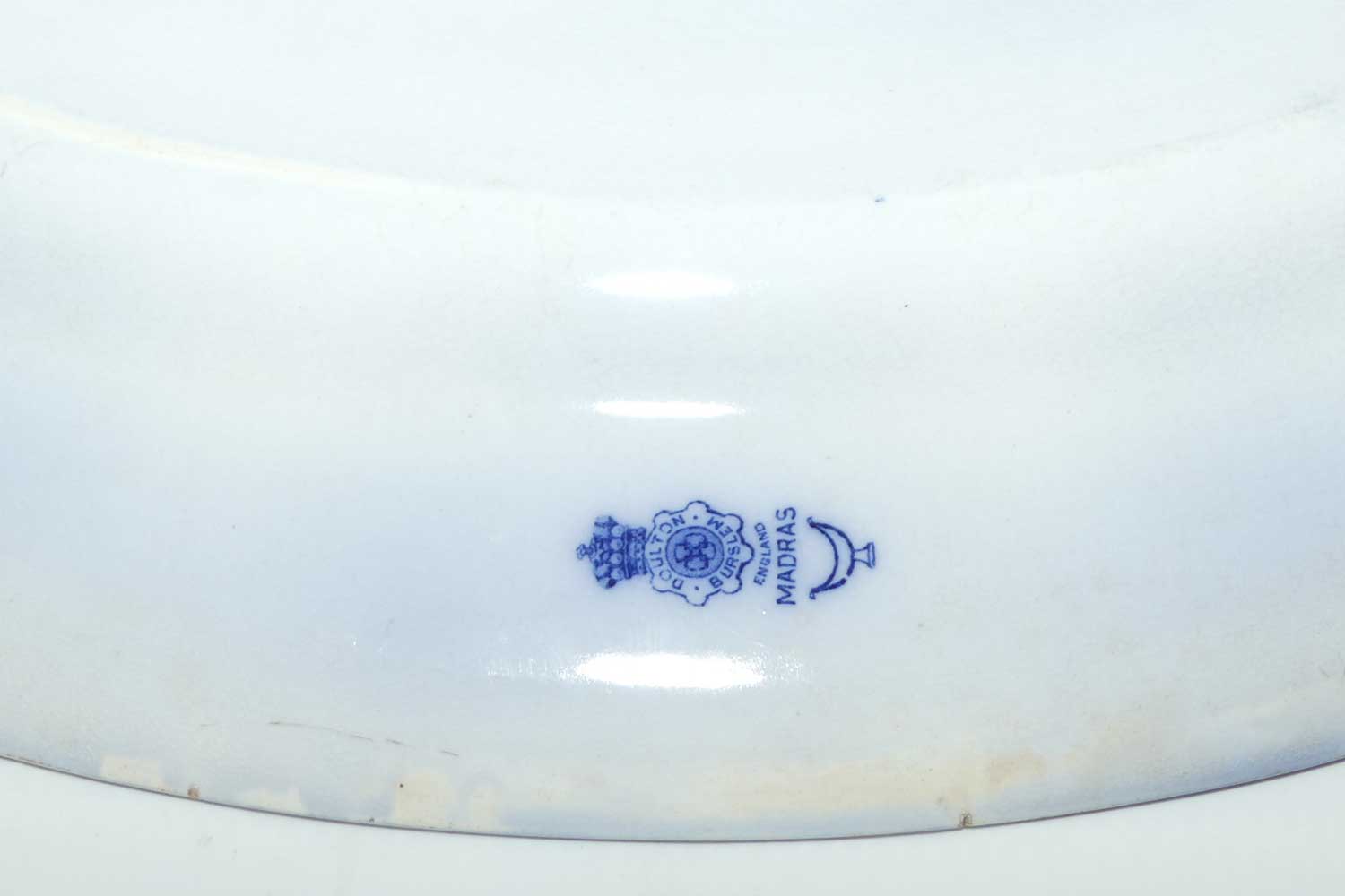 Doulton Burslem Flow Blue Madras pattern large platter | 45cm wide