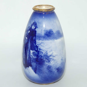 Royal Doulton Blue Children ovoid vase (Woman in Snowstorm)