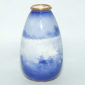 Royal Doulton Blue Children ovoid vase (Woman in Snowstorm)