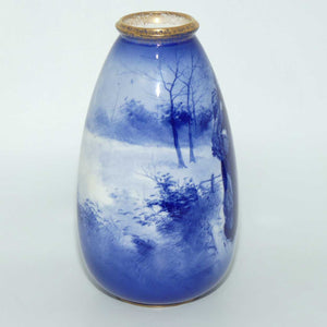 Royal Doulton Blue Children ovoid vase (Woman in Snowstorm)