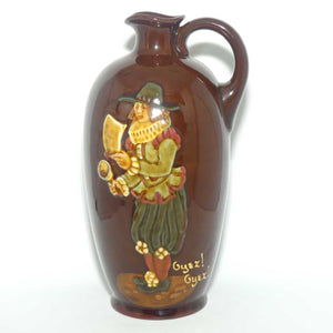 Royal Doulton Kingsware Oyez Oyez teardrop shape flask | Dewar's Whisky