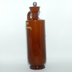 Royal Doulton Kingsware Oyez Oyez flask | + stopper | Dewars Scotch Whisky