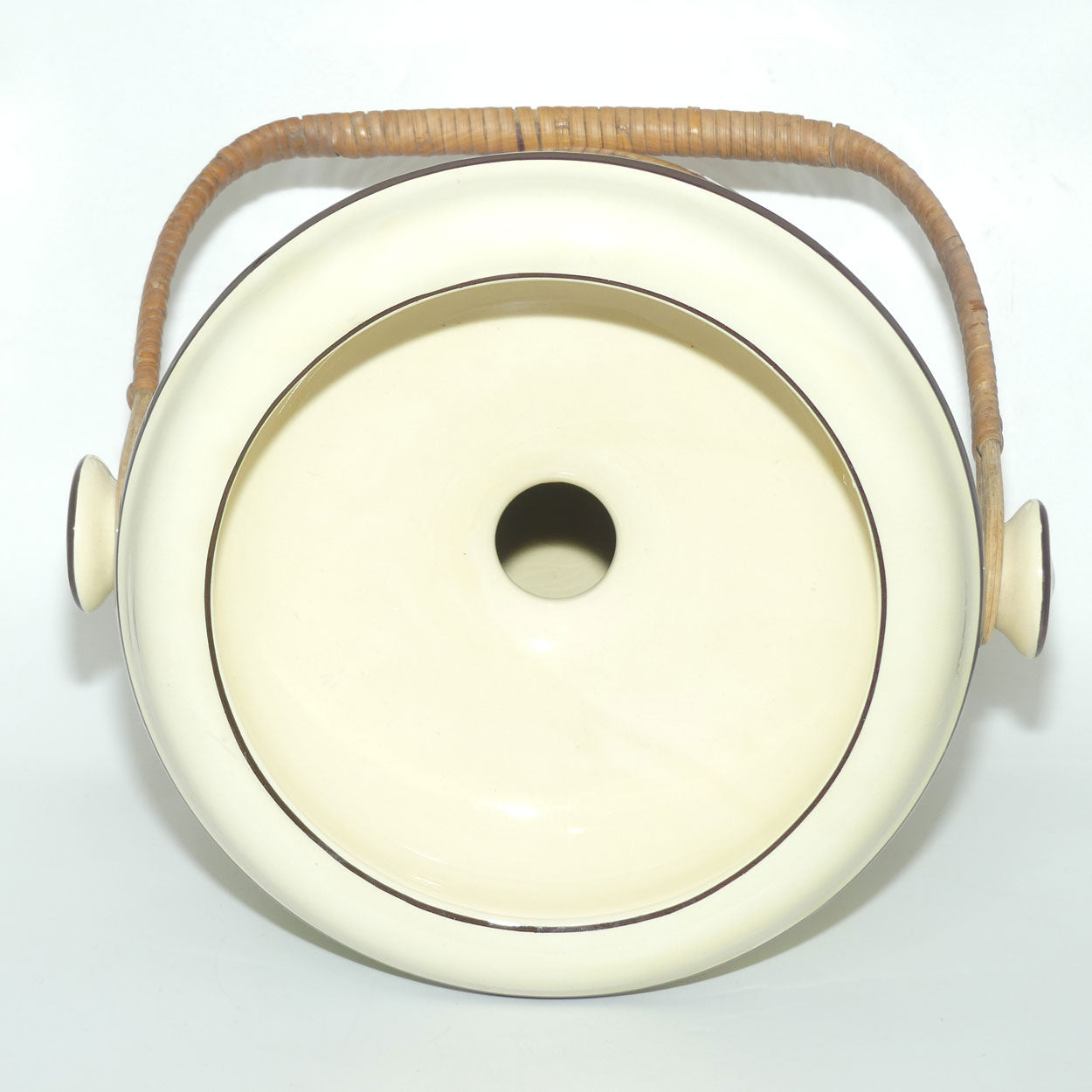 Royal Doulton Country Garden chamber pail with wicker handle D4932