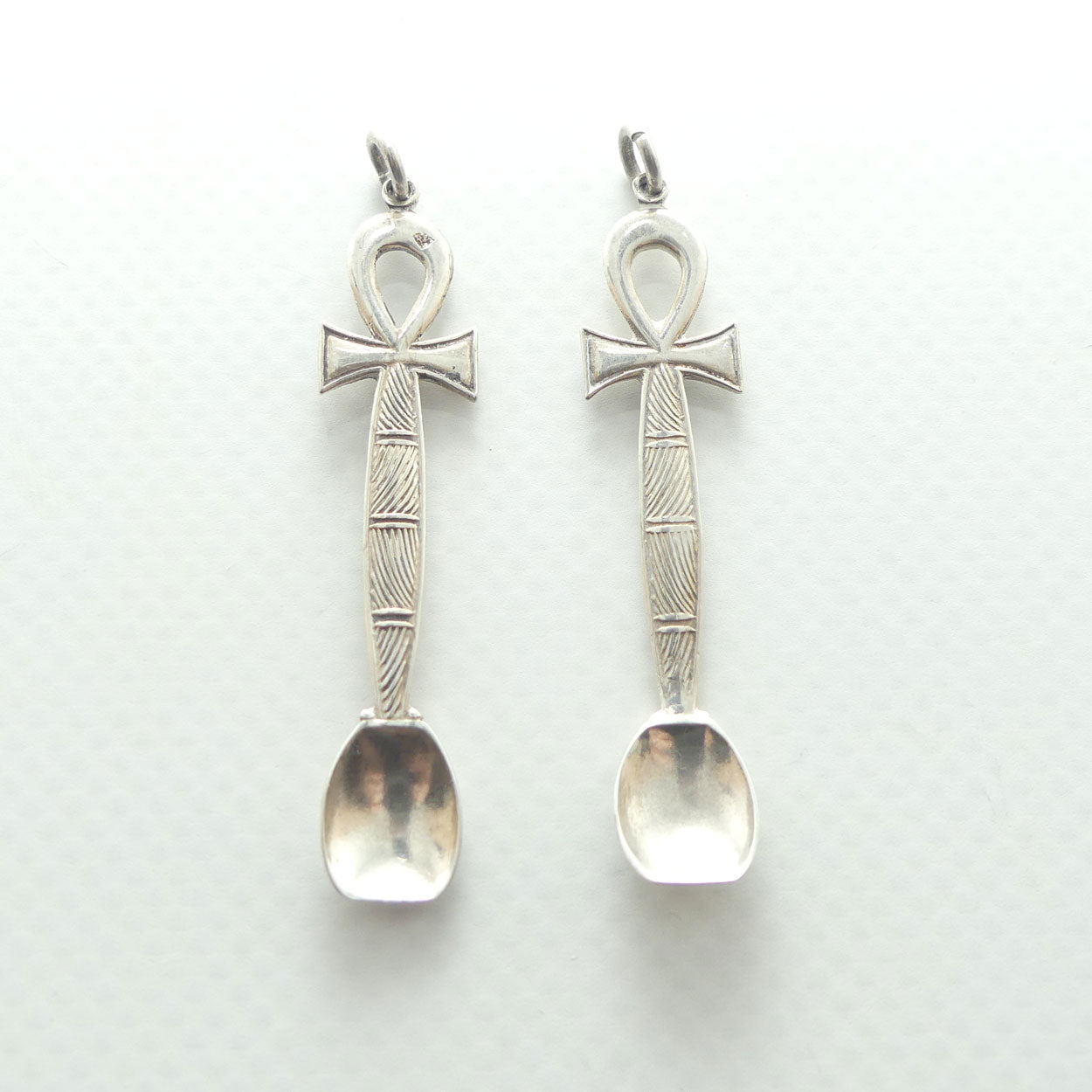 Pair of Egyptian Silver Ankh spoons | perfect as pendants