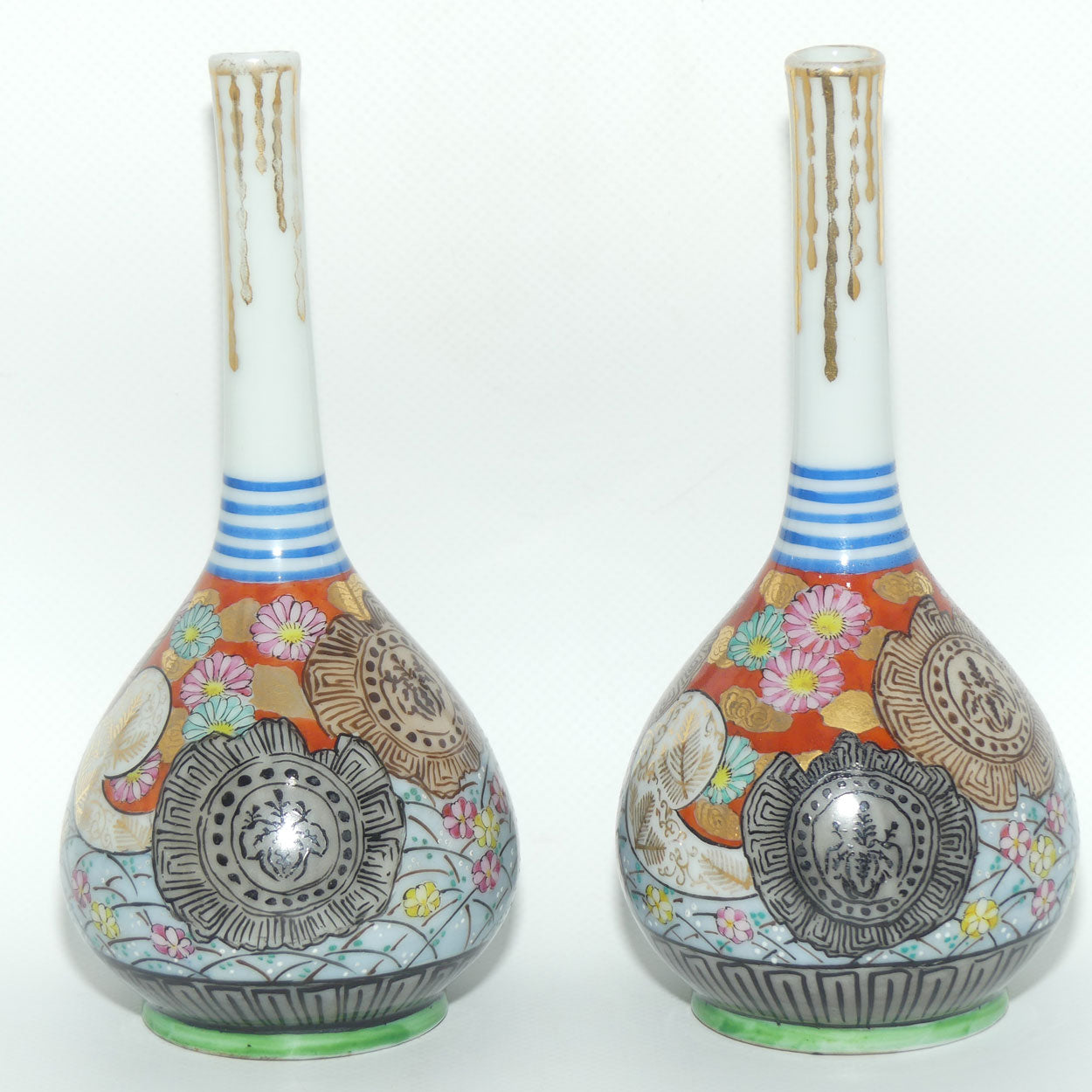 Pair of Oriental Bottle specimen vases