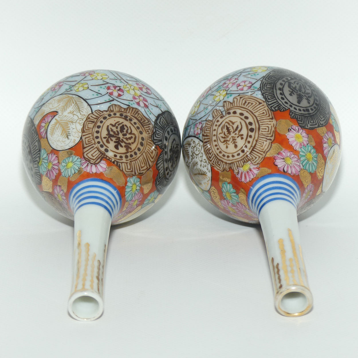 Pair of Oriental Bottle specimen vases