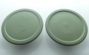 Wedgwood Jasper | White on Sage Green | Pair of candle holders