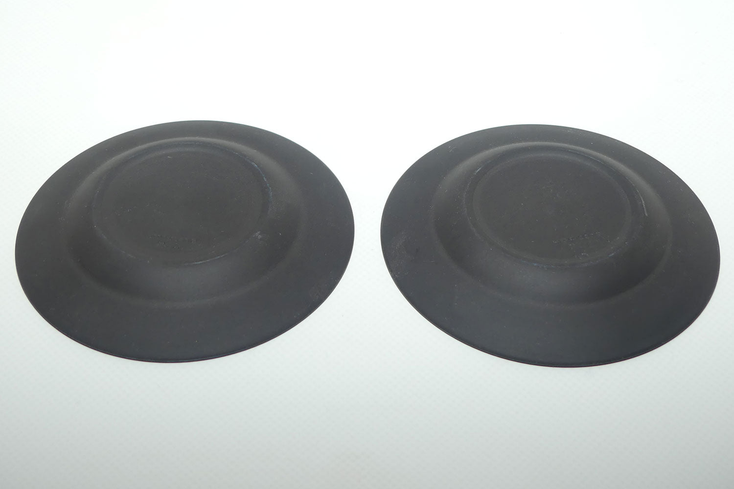 Wedgwood Jasper | White on Black | Pair of Cupid plates | 11cm | Boxed