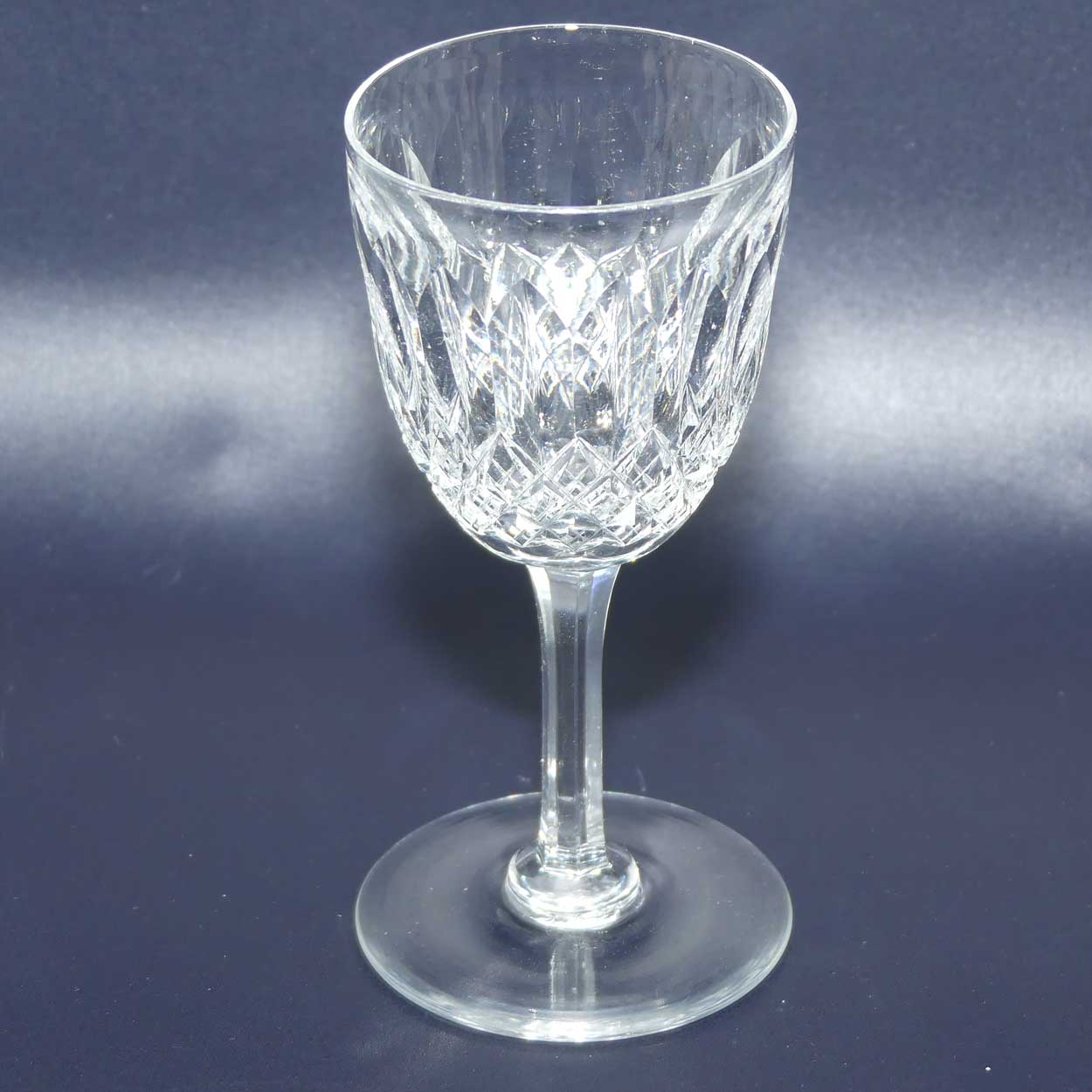 Pair of Webb Crystal fancy facetted liqueur glasses