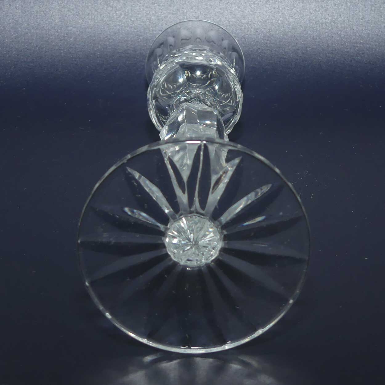 Pair of Fine hexagonal column Crystal candlesticks