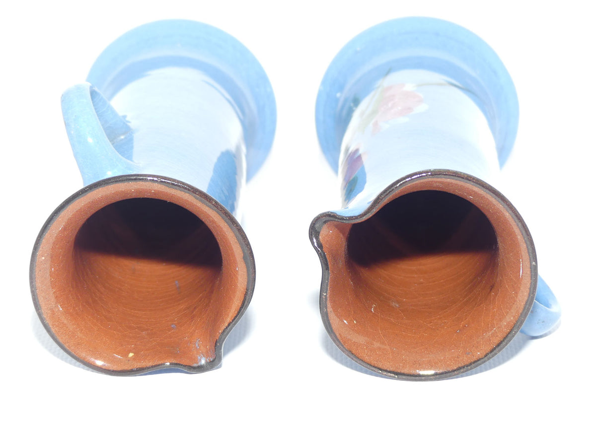 Torquay Ware | Motto Ware | Pair of Blue Floral decorated jugs