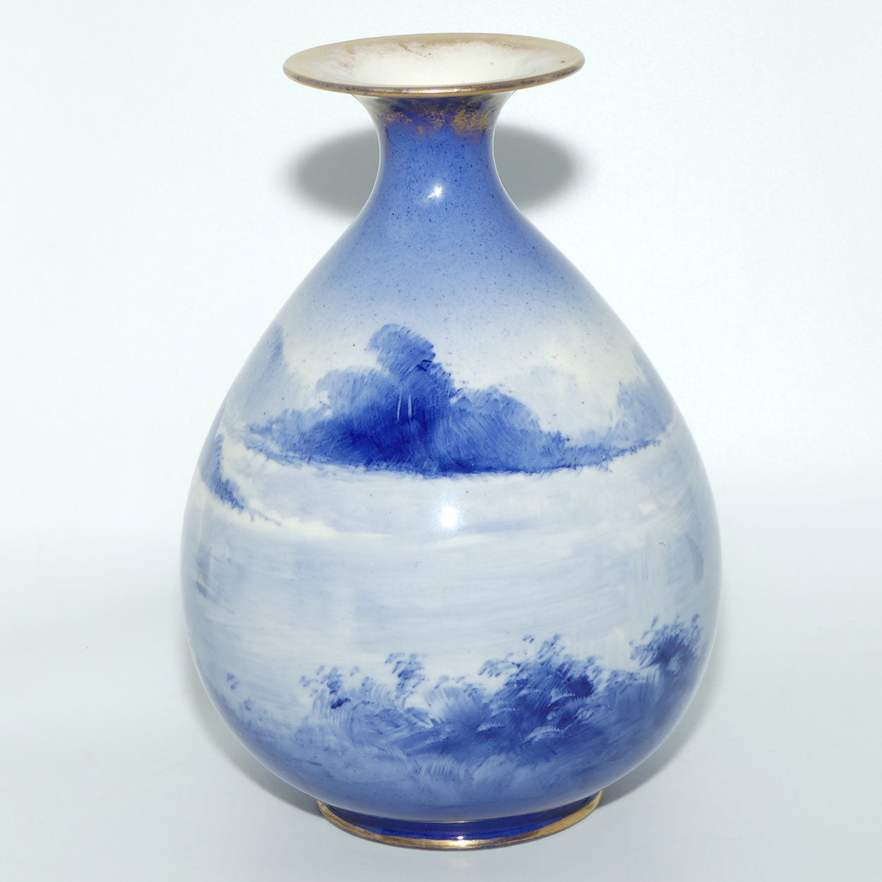 Royal Doulton Blue Children pair of Ovoid Shaped Vases