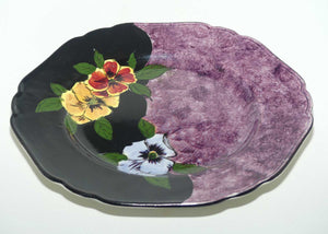 H & K Tunstall Hand Painted Panola plate | Pansy