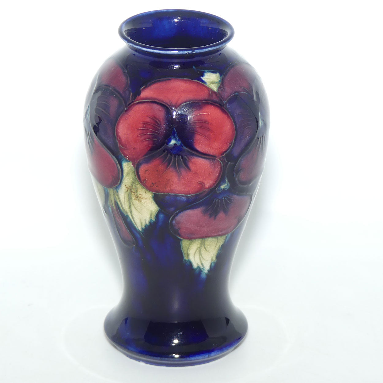 William Moorcroft Pansy 46/5 vase | original paper label intac