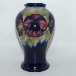 William Moorcroft Pansy on White tall vase | Shape 65/12