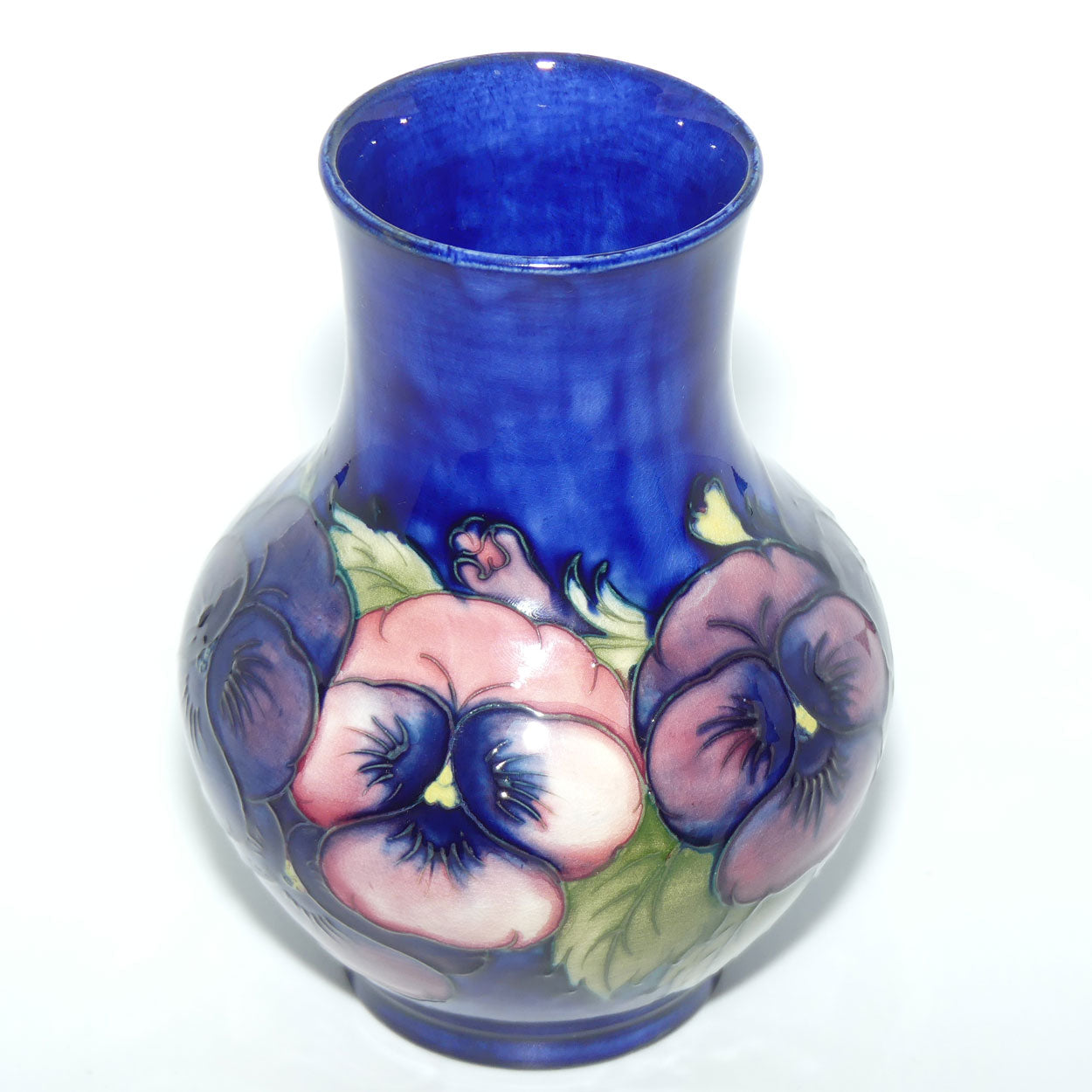 William Moorcroft Pansy 74/7 vase (Lighter in Colour)