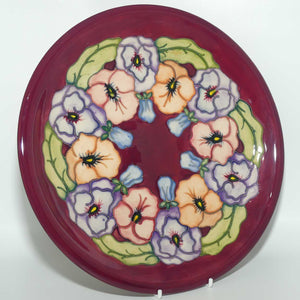 Moorcroft Nouveau Pansy 783/10 plate #1