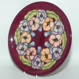 Moorcroft Nouveau Pansy 783/10 plate #1