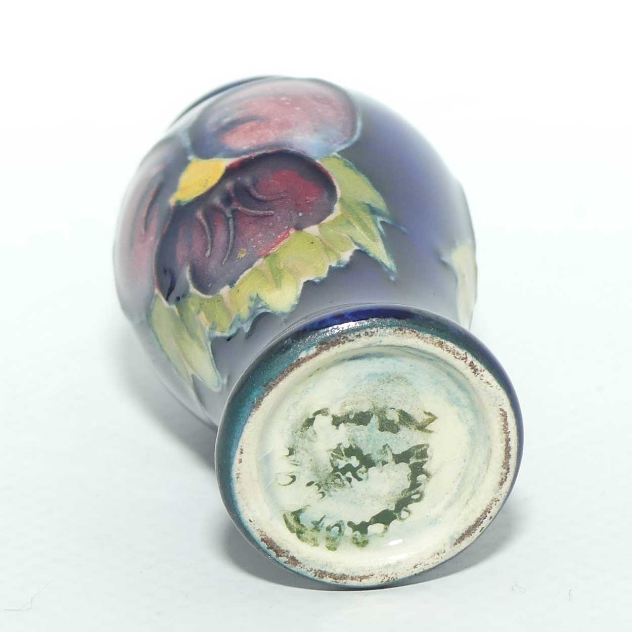 Walter Moorcroft Pansy miniature vase