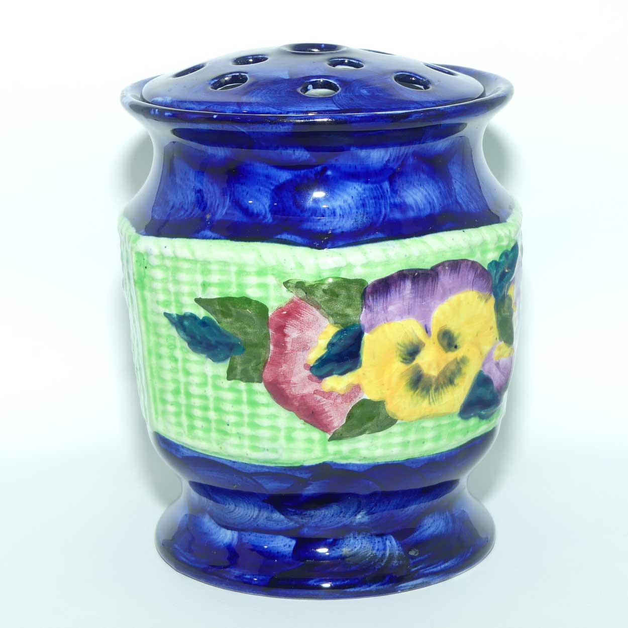 Maling Ringtons Ltd Pansy pattern flower vase with insert | Planter size
