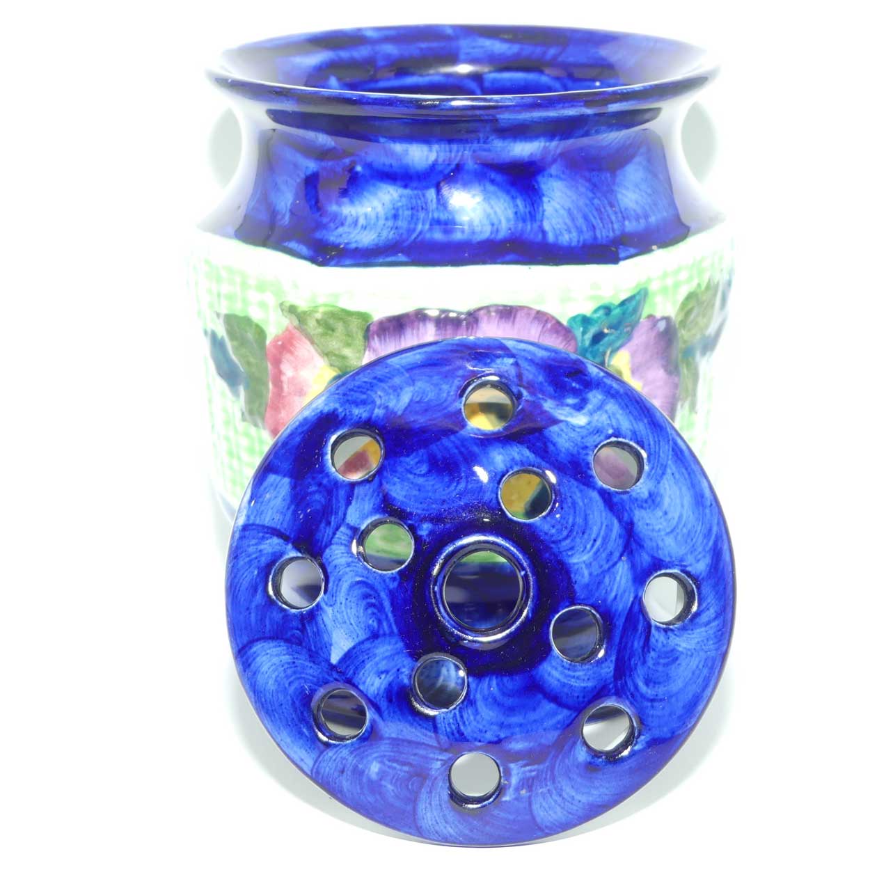 Maling Ringtons Ltd Pansy pattern flower vase with insert | Planter size