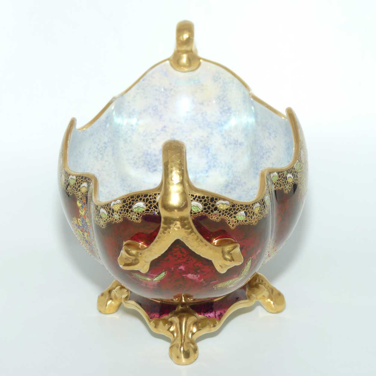 Carlton Ware Paradise Bird and Cloud gondola | Red Ground