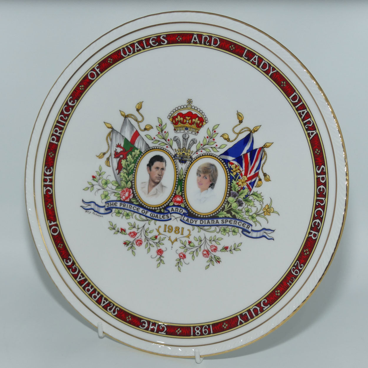 Paragon Commemorative plate | Marriage of The Prince of Wales and Lady Diana Spencer | 29th July 1981