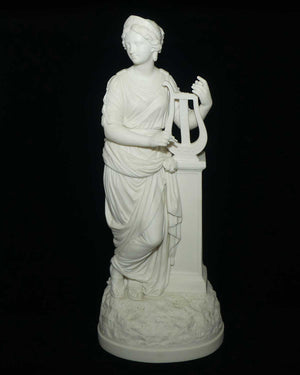 Victorian Parian figure of Terpsichore playing the Lyre