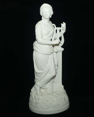 Victorian Parian figure of Terpsichore playing the Lyre