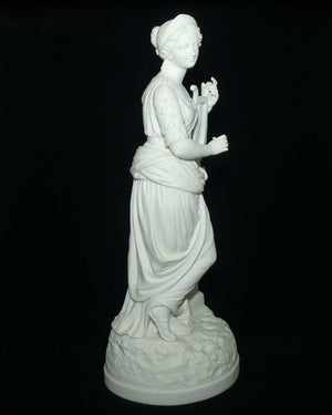 Victorian Parian figure of Terpsichore playing the Lyre