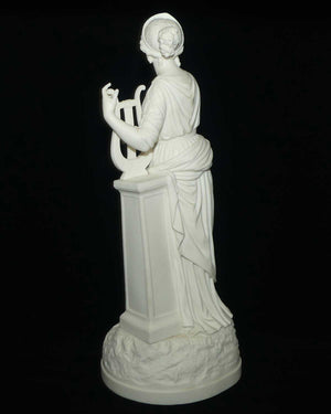 Victorian Parian figure of Terpsichore playing the Lyre