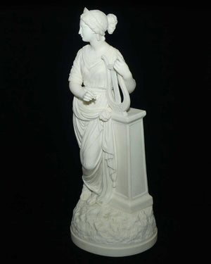 Victorian Parian figure of Terpsichore playing the Lyre