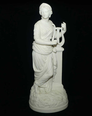 Victorian Parian figure of Terpsichore playing the Lyre