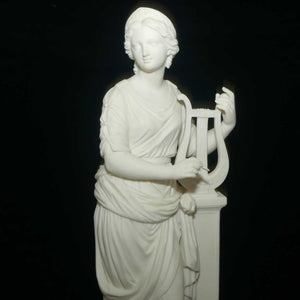 Victorian Parian figure of Terpsichore playing the Lyre