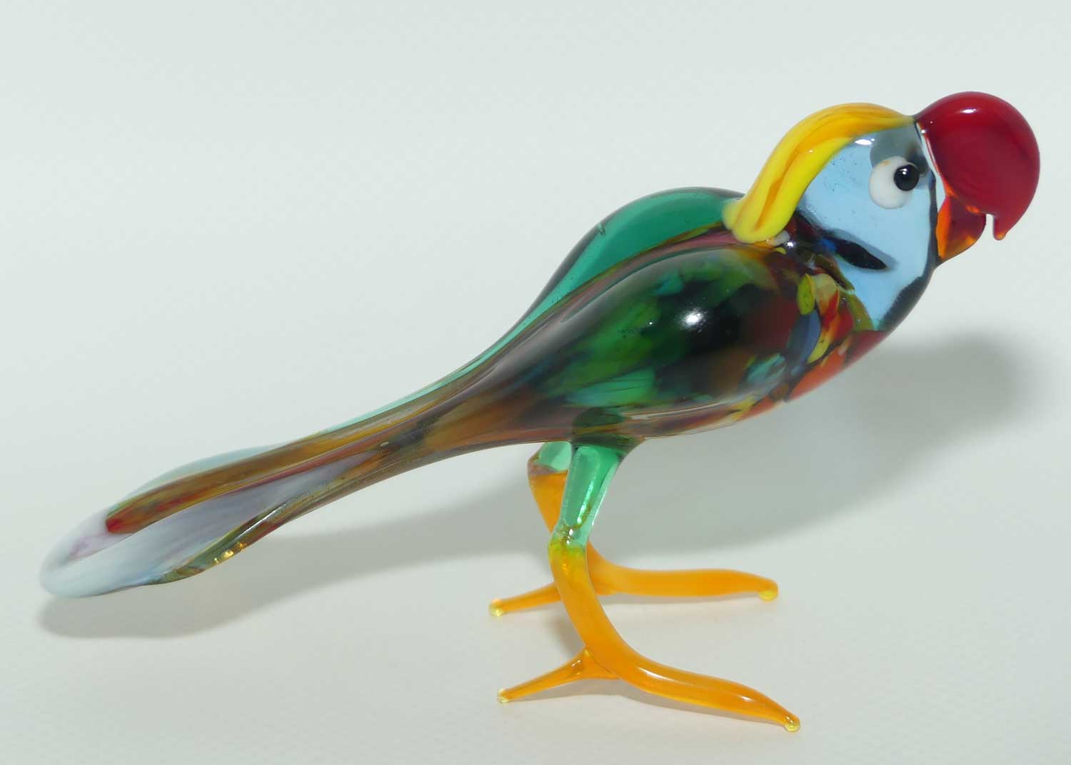 Fine quality Russian Lampwork Glass Parrot figure